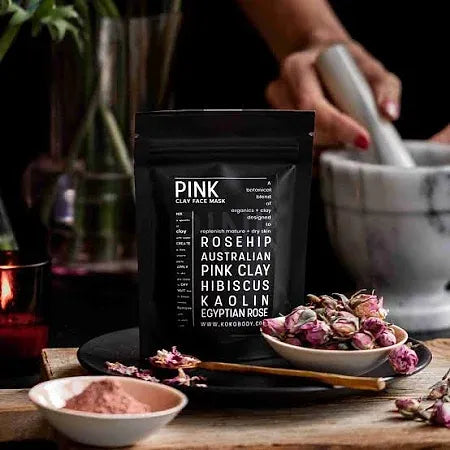 Koko Body Pink Clay Face Mask, Organic, Vitamin C, 50gm