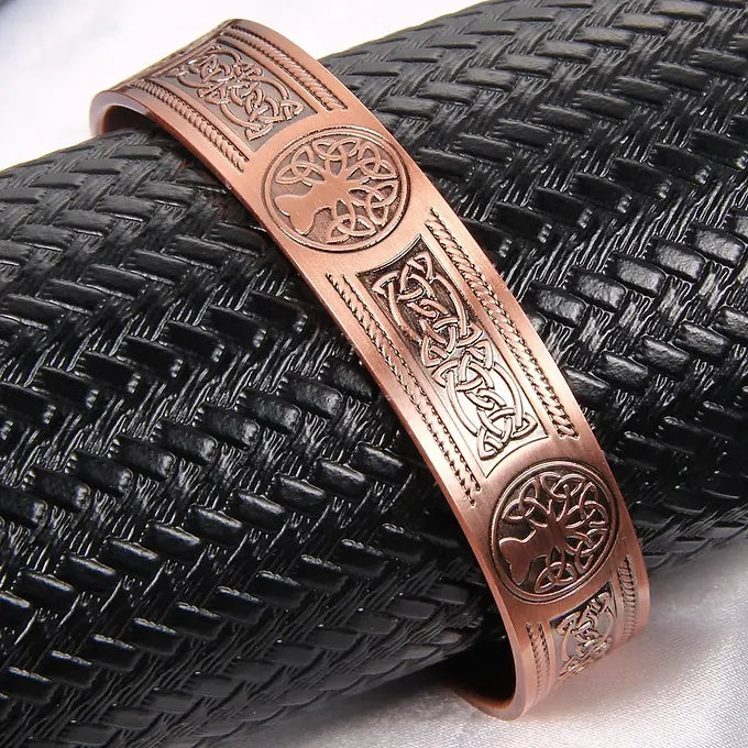Copper Magnetic Tree of Life Bracelet – Adjustable