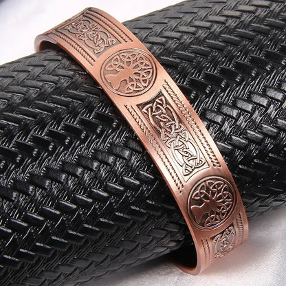 Copper Magnetic Tree of Life Bracelet – Adjustable